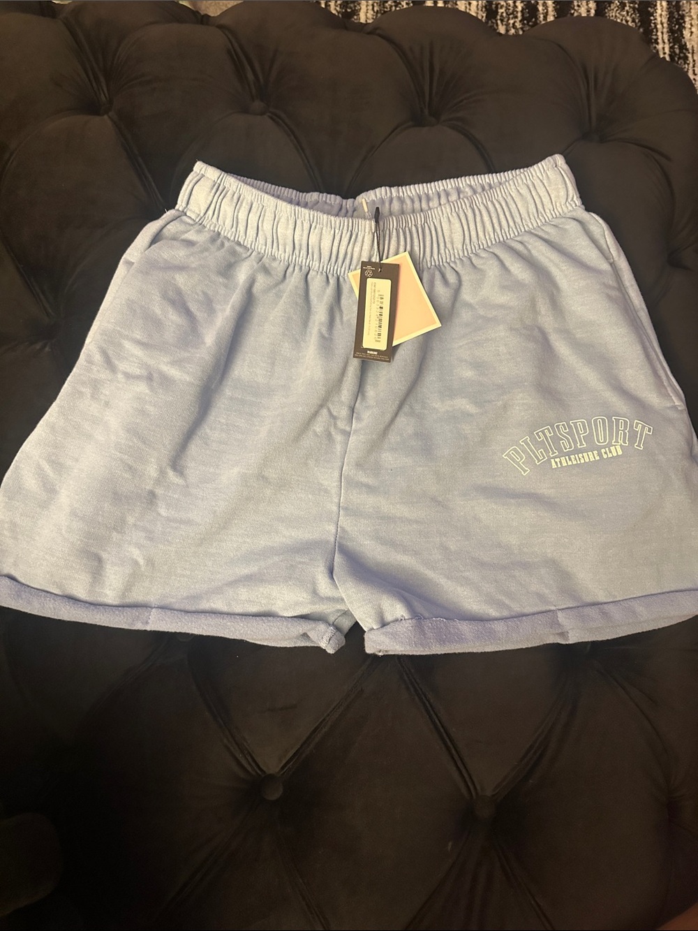 PrettyLittleThing Light Blue PLETSport Athletic Shorts